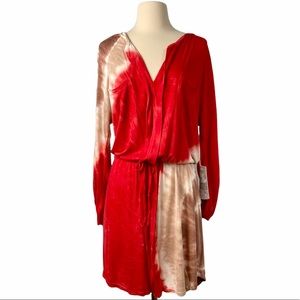 Young, Fabulous & Broke Red Tie Dye Dress Size M